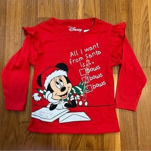 Disney Red Minnie Mouse Long Sleeve Tee